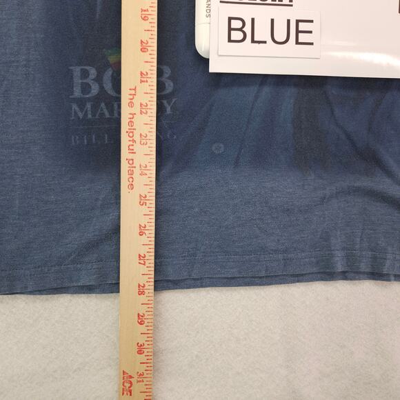 Bob Marley Band Short Sleeve Graphic Pullover T Shirt Mens Size Large L Blue - Picture 8 of 9